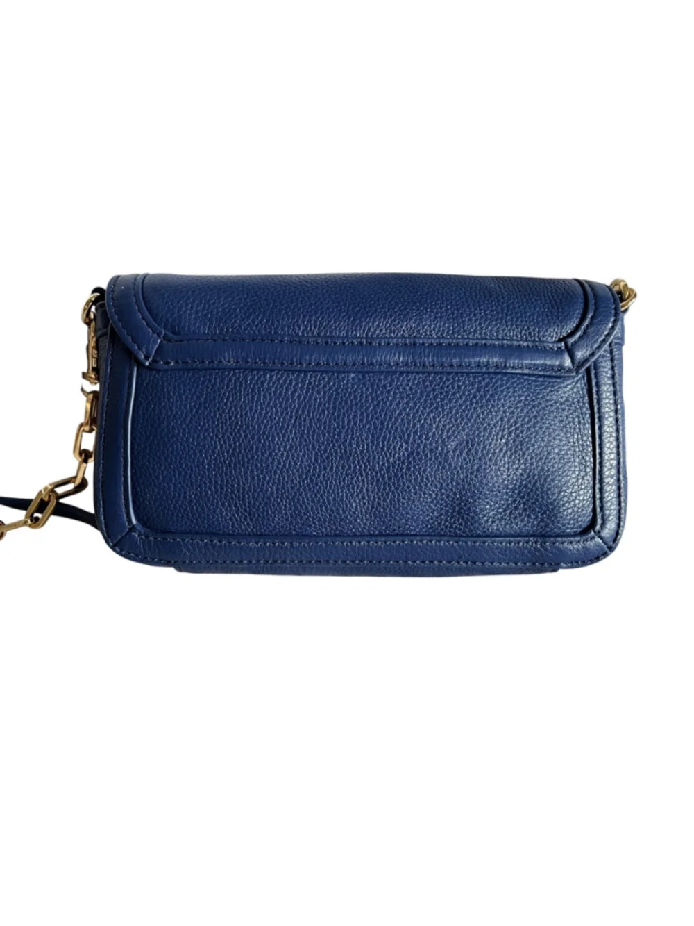 Tory Burch NWT Crossbody Bag LEATHER Indigo Blue AMANDA MINI